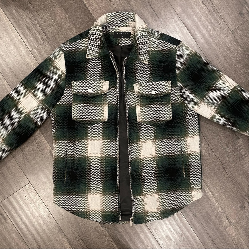 🔥 Richie Le Collection | Limited Edition Zip Flannel Overshirt Jacket NWOT! - Picture 6 of 10